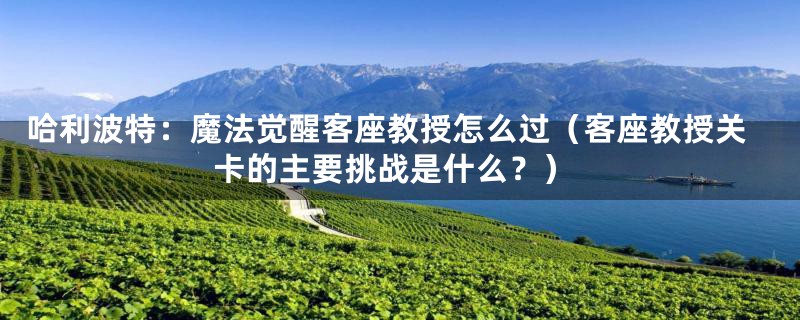 哈利波特:魔法觉醒客座教授怎么过(客座教授关卡的主要挑战是什么?)