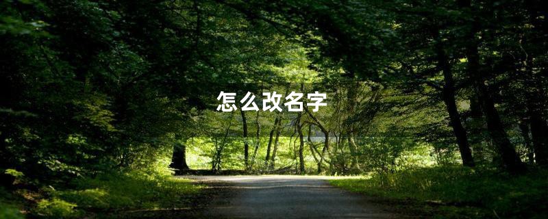 怎么改名字