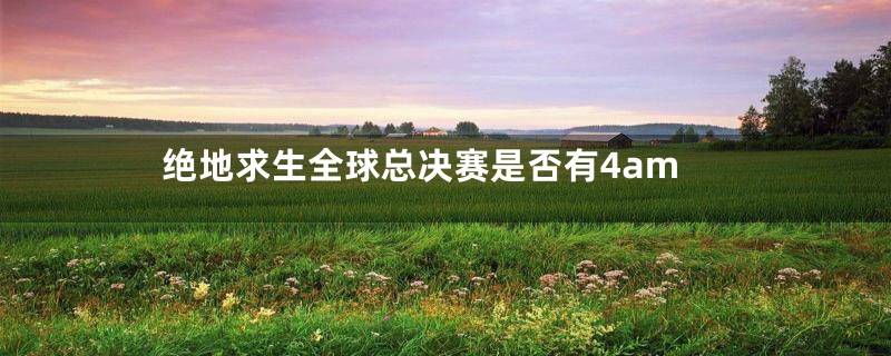 绝地求生全球总决赛是否有4am