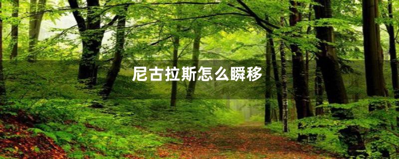 尼古拉斯怎么瞬移