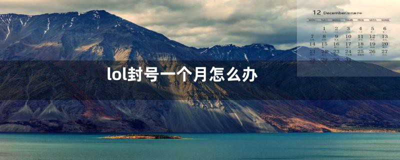 lol封号一个月怎么办