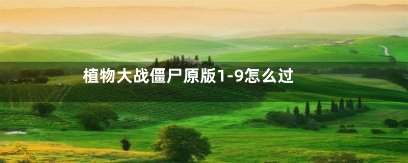 植物大战僵尸原版1-9怎么过
