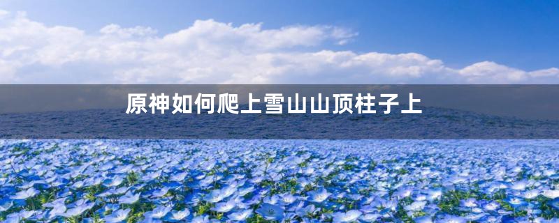 原神如何爬上雪山山顶柱子上