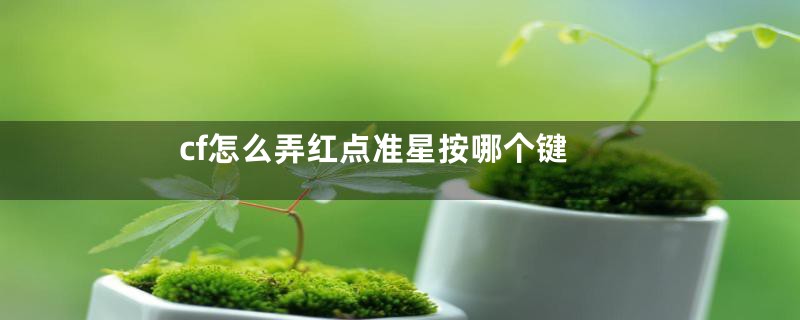 cf怎么弄红点准星按哪个键