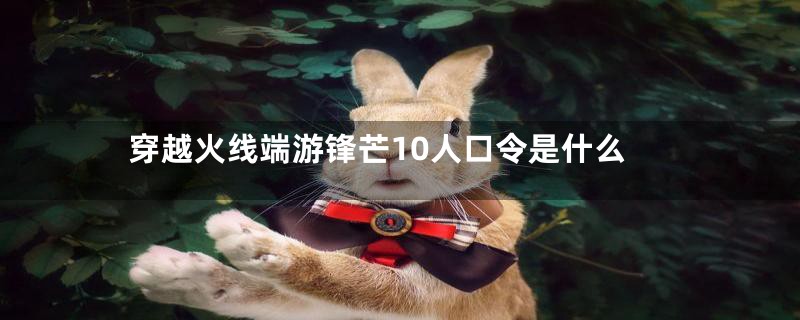 穿越火线端游锋芒10人口令是什么
