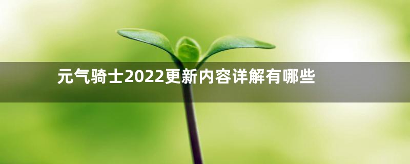 元气骑士2022更新内容详解有哪些
