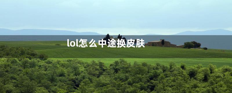 lol怎么中途换皮肤