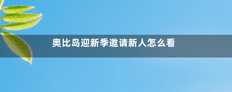 奥比岛迎新季邀请新人怎么看