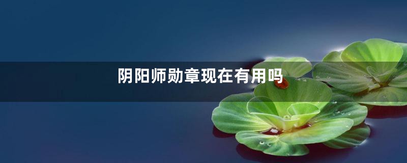 阴阳师勋章现在有用吗