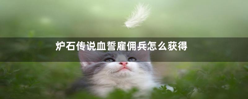 炉石传说血誓雇佣兵怎么获得