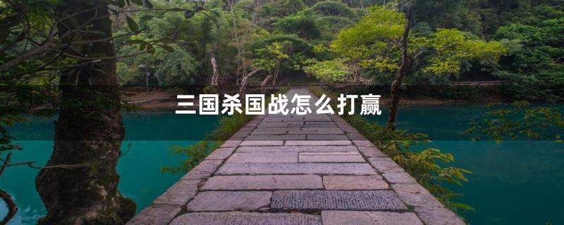 三国杀国战怎么打赢
