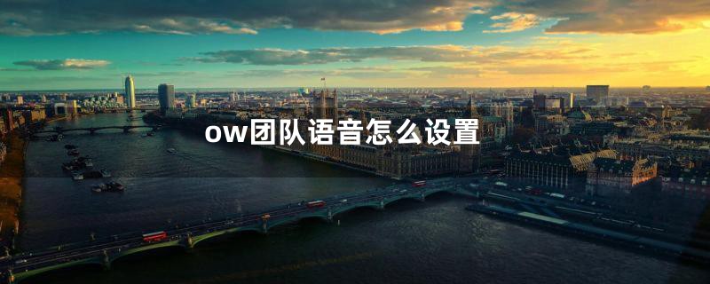 ow团队语音怎么设置