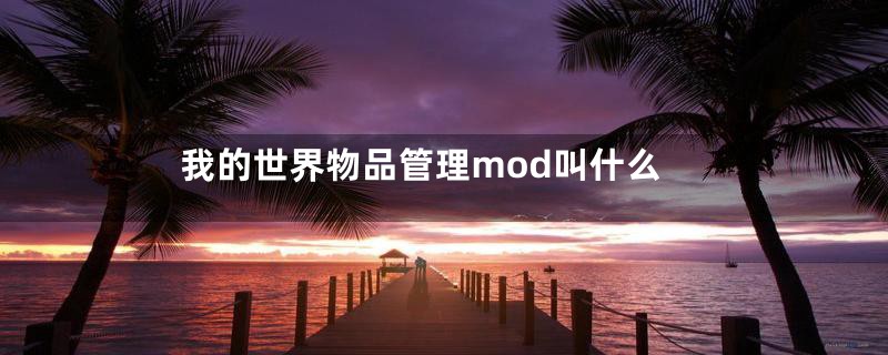 我的世界物品管理mod叫什么