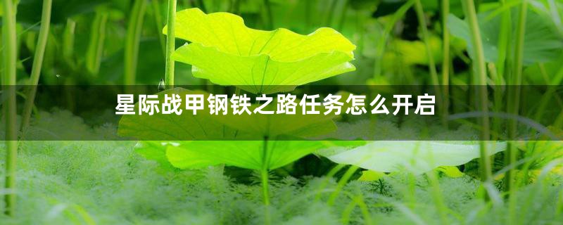 星际战甲钢铁之路任务怎么开启
