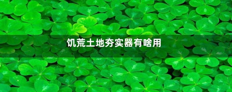 饥荒土地夯实器有啥用
