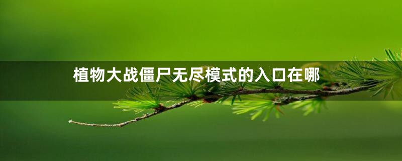 植物大战僵尸无尽模式的入口在哪