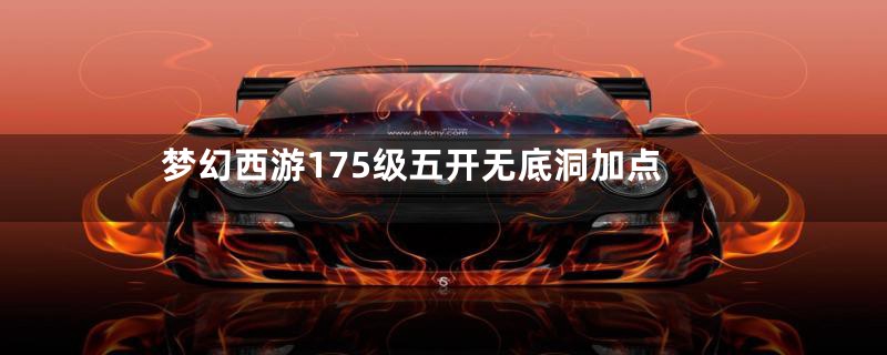 梦幻西游175级五开无底洞加点