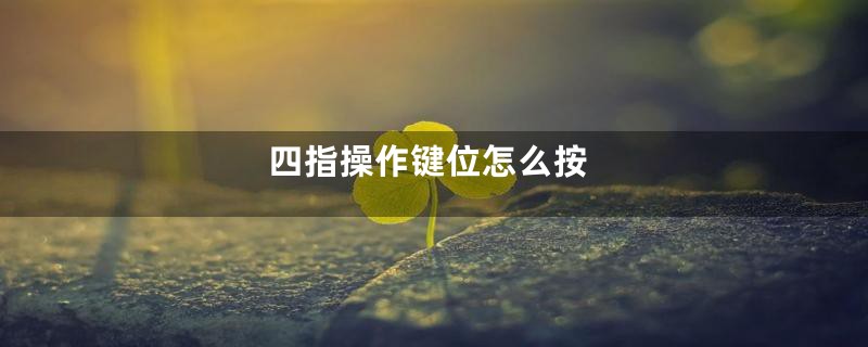 四指操作键位怎么按