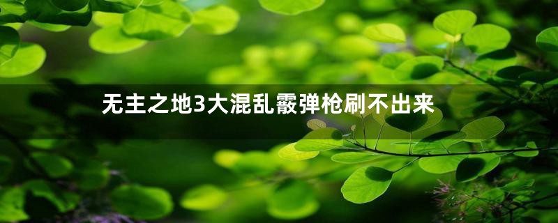 无主之地3大混乱霰弹枪刷不出来