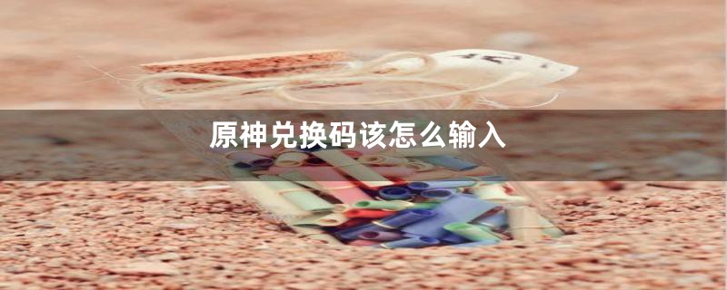 原神兑换码该怎么输入