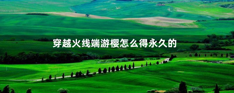 穿越火线端游樱怎么得永久的