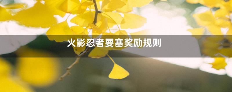 火影忍者要塞奖励规则
