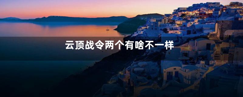 云顶战令两个有啥不一样