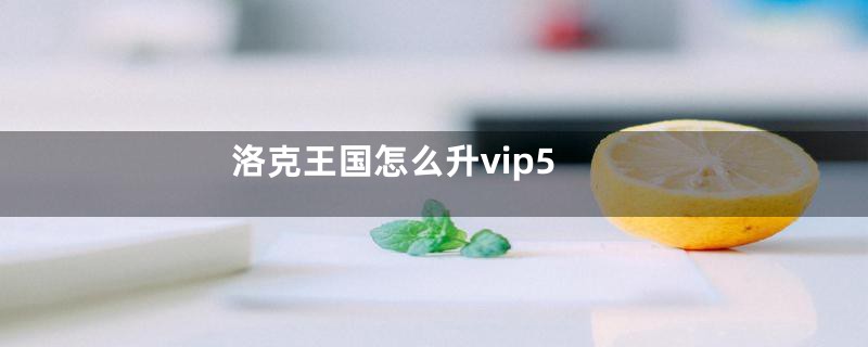 洛克王国怎么升vip5