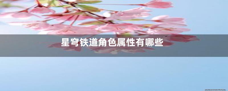 星穹铁道角色属性有哪些
