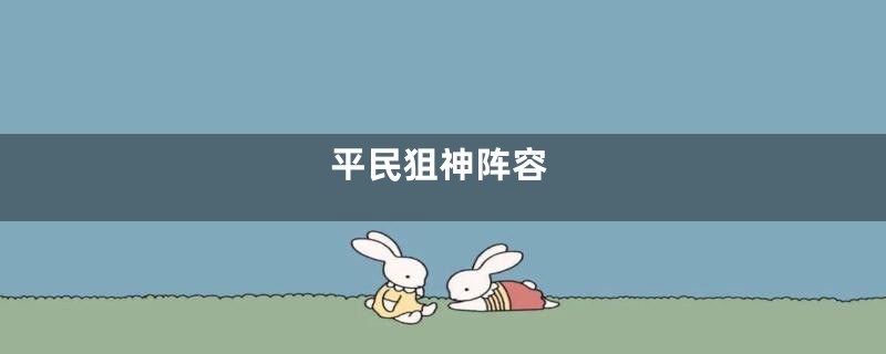 平民狙神阵容