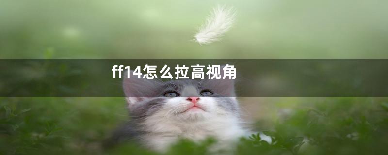 ff14怎么拉高视角