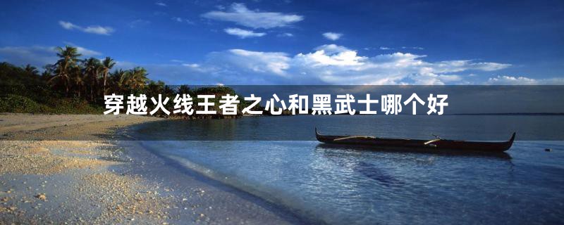 穿越火线王者之心和黑武士哪个好