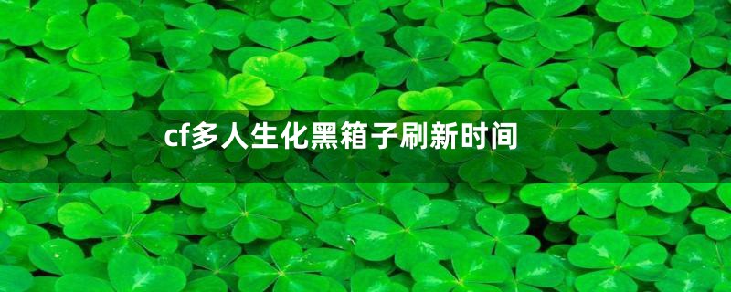 cf多人生化黑箱子刷新时间