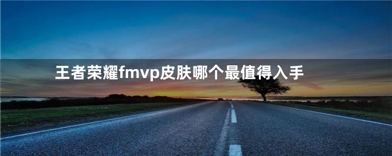 王者荣耀fmvp皮肤哪个最值得入手