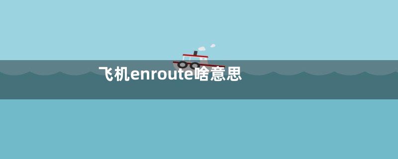 飞机enroute啥意思