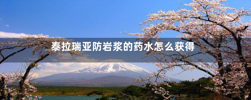 泰拉瑞亚防岩浆的药水怎么获得
