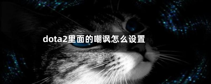dota2里面的嘲讽怎么设置