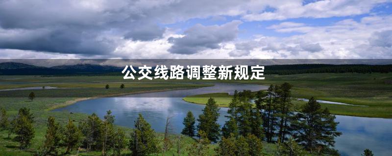 公交线路调整新规定