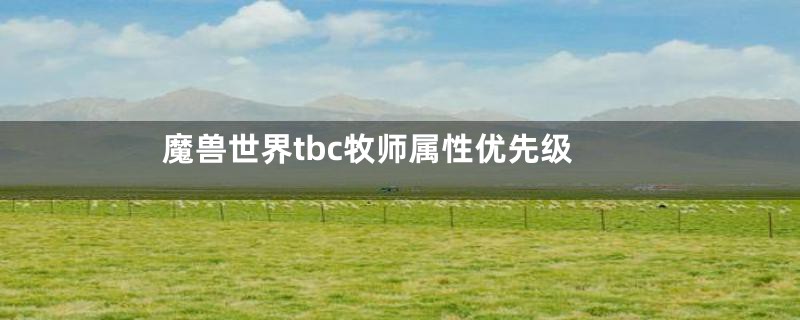 魔兽世界tbc牧师属性优先级