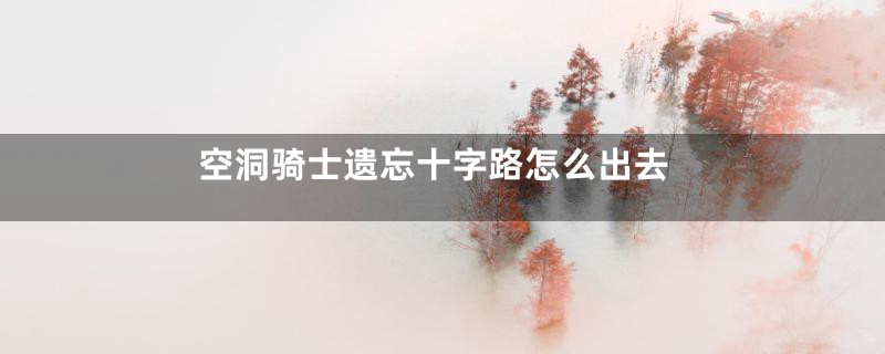 空洞骑士遗忘十字路怎么出去