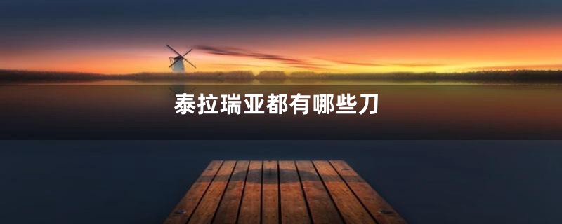 泰拉瑞亚都有哪些刀
