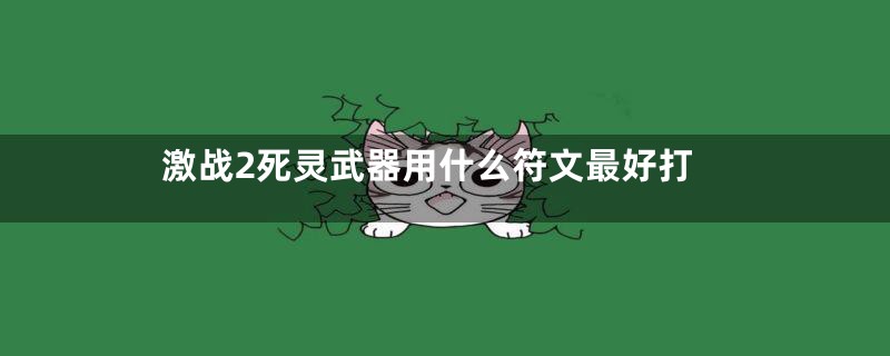 激战2死灵武器用什么符文最好打