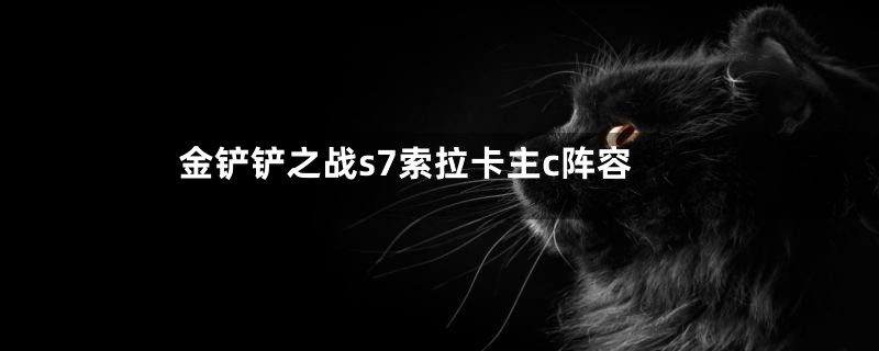 金铲铲之战s7索拉卡主c阵容