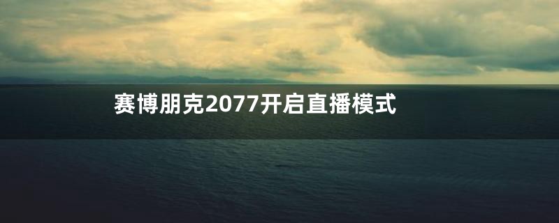 赛博朋克2077开启直播模式