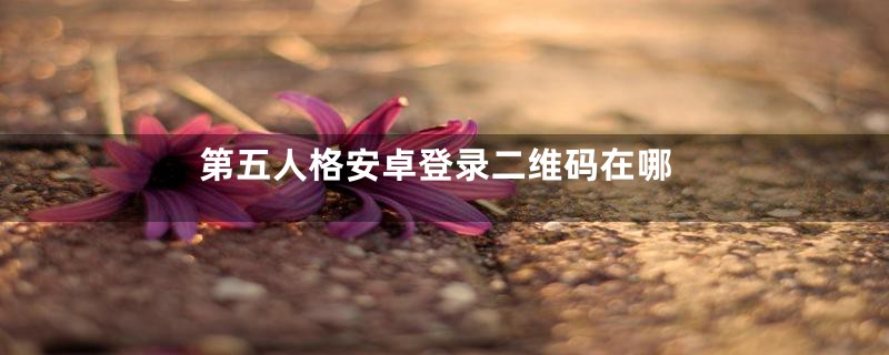 第五人格安卓登录二维码在哪