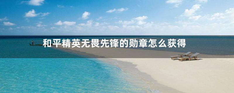 和平精英无畏先锋的勋章怎么获得