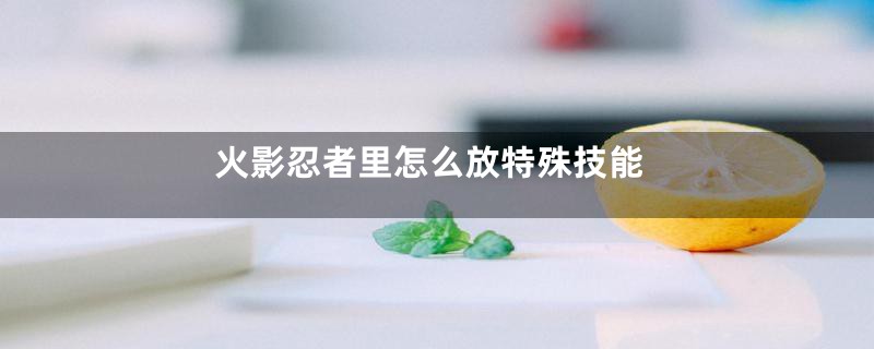 火影忍者里怎么放特殊技能