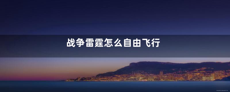 战争雷霆怎么自由飞行