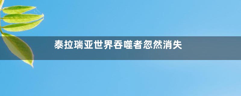 泰拉瑞亚世界吞噬者忽然消失