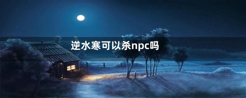 逆水寒可以杀npc吗